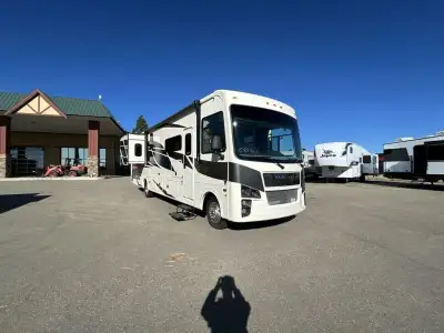 Coachmen Mirada Class A gas motorhome 35ES highlights: Bath and a Half Bunks/Wardrobe/Office Power D...