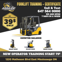 Forklift Training & License Start $39 Job Assistance Available