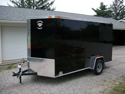 We offer fully enclosed cargo trailers for rent. We have a 6x14 v nose or 6x12 v nose cargo trailer...