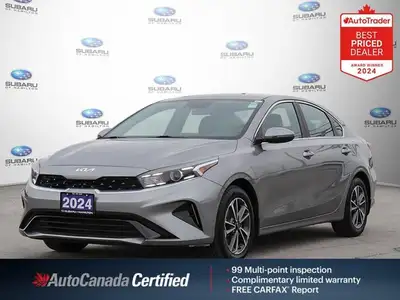 New Price! Odometer is 7896 kilometers below market average! Gray 2024 Kia Forte EX Apple CarPlay |...