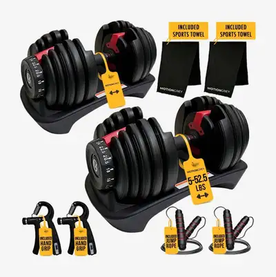 MotionGrey Adjustable Dumbbells - New · Free Shipping, View more