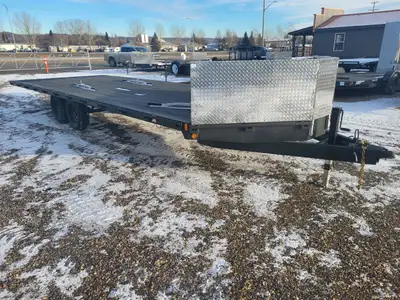 SLED TRAILER 22ft - $8250 20ft - $7800 ALUMINUM SALT SHEILDS MOUNTED SPARE TIRE RAMP ATTACHES FRONT,...