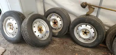 A set of 4 wheels from a Subaru Outback. Lots of tread left on them. I no longer have the Subaru. An...