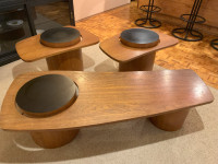 RS Associates Teak Martini Coffee and End Tables - 1968