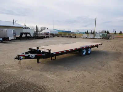 NEW 2026 SWS 24' Deck Over the Wheel Trailer Tandem Axle Pull Out Ramps 2 x 7000 lb EZ Lube Axles w/...