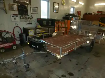 6x12 Stainless Steel Utility Trailer Private Sale Year ( 2025) 100Km. On It 3500 lbs. Winch Tool Box...