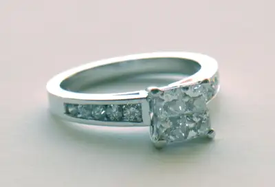 'Huge Bling' Engagement or I Love You Size 6 Princess♡ Like New♡, View more