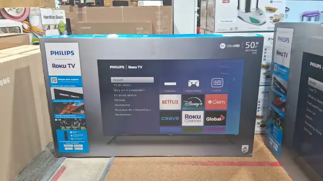 PHILIPS 50" ROKU TV 4K UHD in TVs in City of Toronto - Image 2