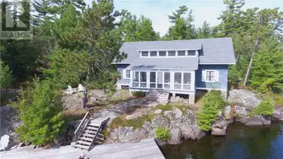 Welcome to The Pine Lodge on the Upper French River, standing on the shore of one of it's 3 private...