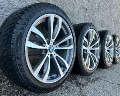Pirelli Winter Carving Edge *Run Flat* Winter Tires and original 20 inch BMW X5 & X6 "Style 469M" st...