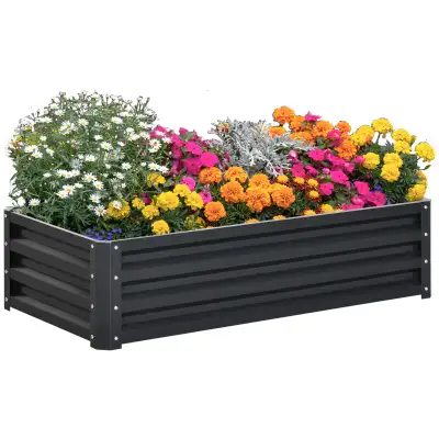 Galvanized Raised Garden Bed, Outdoor Planter Box for Vegetables, View more
