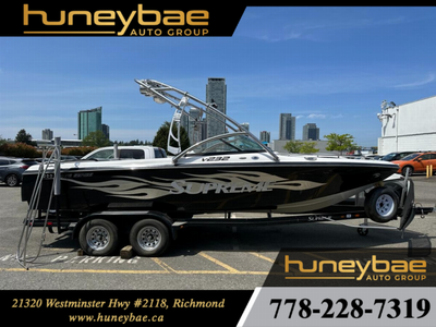 2012 SUPREME V232 WAKE SERIES- WAKE BOAT ️ FINANCING AVAILABLE! LOW HOURS RECENTLY DONE TAN INTERIOR...