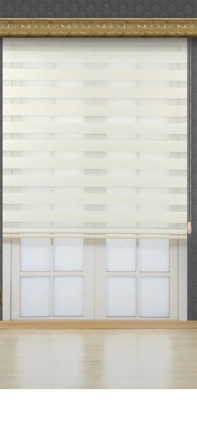 Zebra Blackout Roller Shade 72"x72" Ivory  $80  in Window Treatments in Hamilton
