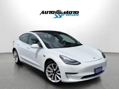SAFETY INCLUDED ACCIDENT FREE Very Clean Tesla 3 Long Range AWD with Automatic Transmission. White o...