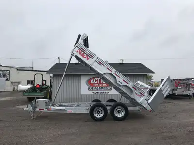 N&N INNO Series 82in.X14' Tandem Axle Dump Trailer With (2) 7,500lb Axles And Free Tarp Roller Kit!...