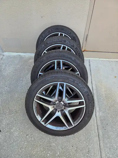 Amazing condition OEM Authentic AMG RIMS and premium Michelin Pilot Alpine winter tires with tons of...