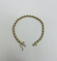 Showcase Clearance!! 14K Yellow Gold Elegant Tennis Bracelet