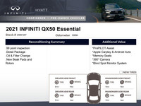The 2021 INFINITI QX50 Essential is a premium-mid-level trim that elevates the compact luxury SUV ex... (image 1)