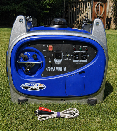 Yamaha EF2400i watt inverter generator, runs very quiet, in new condition. Two AC plugs and a DC cab...