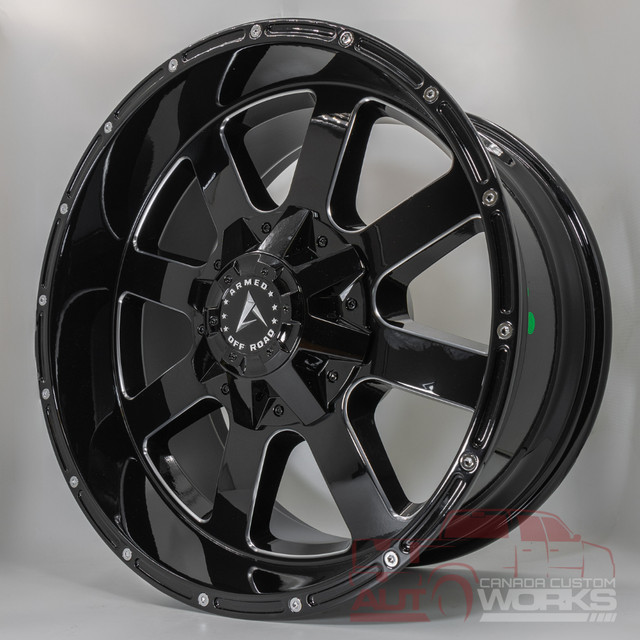 ARMED BRIGADE! gloss BLACK & MILLED - 5,6 & 8 BOLT IN STOCK in Tires & Rims in Calgary