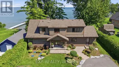 More than 110 feet of Lake Simcoe shoreline frames a home built by its current owners in 2011, desig...