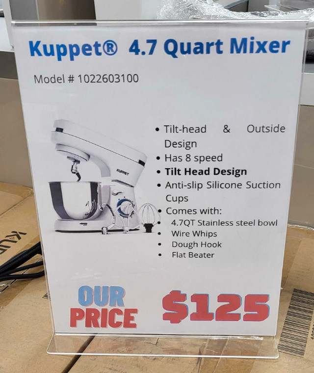 NEW Stand Mixer, 8-Speed Tilt-Head Electric Food Mixer - KUPPET in Processors, Blenders & Juicers in Edmonton - Image 4