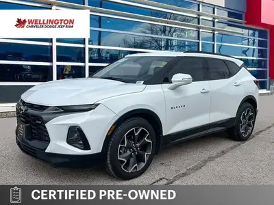 Summit White 2019 Chevrolet Blazer RS AWD 9-Speed Automatic, 3.6L V6, New Tires and Rear Brakes (Pad...