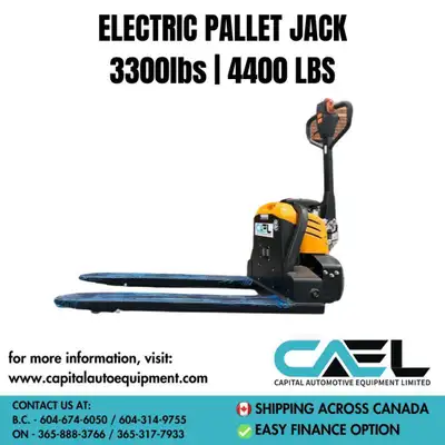 WHOLESALE PRICE : New Electric pallet jack, electric pallet truck 3300 lbs /4400LBS Brand new 3300/4...