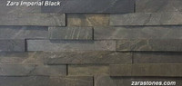 Imperial Black Split Face Fireplace Stone Veneers Stacked Stone