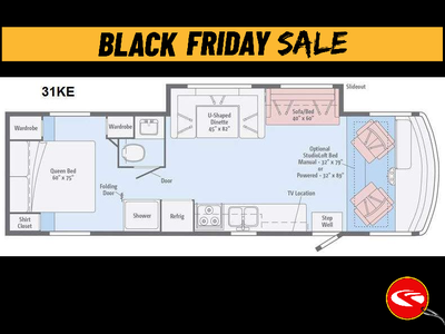 Enjoy traveling the countryside in this Winnebago Vista class A 31KE which features a large single s...