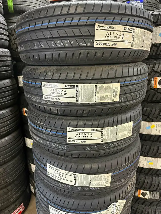 225/60R18 BRIDGESTONE RF ALENZA 001 RF SUMMER TIRES! FULL SET in Tires & Rims in Markham / York Region - Image 2