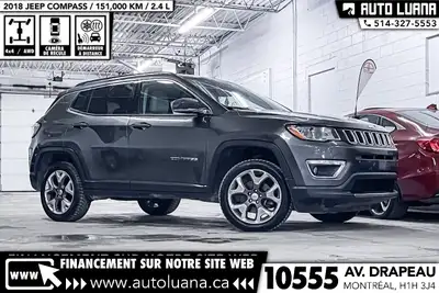 Auto Luana 2018 JEEP Compass PRENEZ UN RENDEZ-VOUS / BOOK AN APPOINTMENT (514) 327-5553 151000 KM CE...