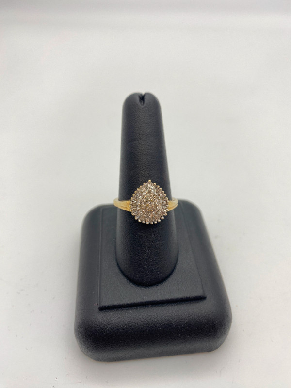 10kt Yellow Gold 0.50ct. Diamonds Cluster Ring $949 in Jewellery & Watches in Mississauga / Peel Region
