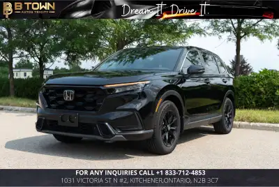 2025 Honda CR-V Hybrid EX-L AWD Finished in Crystal Black Pearl over a Black Leather interior with O...