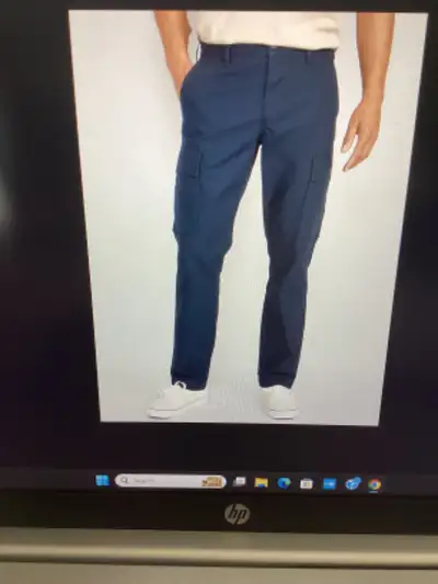 Straight Oxford Cargo Pants for Men, View more