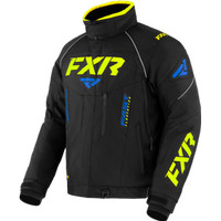 FXR Men's Octane Black/Blue/Hi Vis Snowmobile Jacket SALE