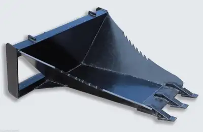 New Heavy Duty stump bucket for Skid Steer Quick Tach is perfect for uprooting tree stumps, lifting...