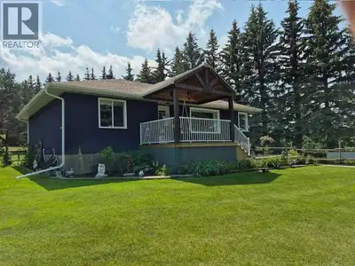 This renovated 4-bed acreage bungalow in Red Deer offers over 1500 sqft, a fully finished basement,...