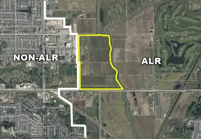 96 ACRE PARCEL IN THE HEART OF SURREY! Rare property neighboring non-ALR land, making this a FANTAST...