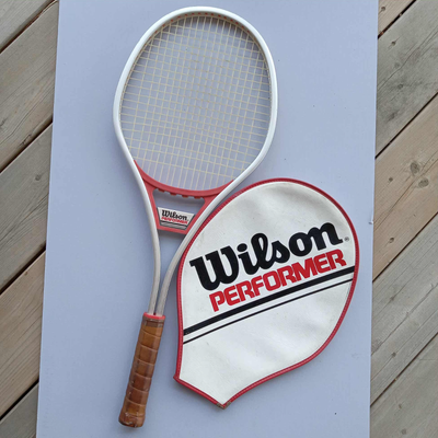 Vintage Wilson Performer Graphite And Red Tennis Racket & Case, View more