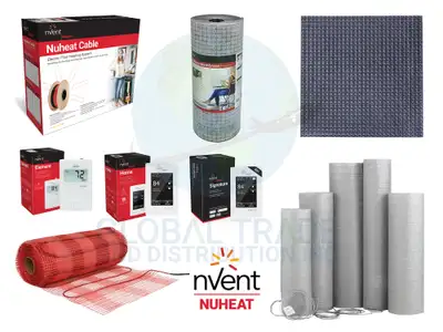 NuHeat nVent Radiant Floor Heat Products- Cable, Thermostat, Mat, View more