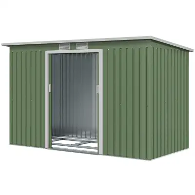9' x 4' Garden Metal Storage Shed Outdoor Equipment Tool Box wit, View more