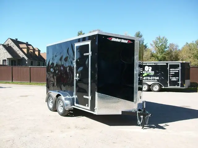 2025 Weberlane CARGO 6' X 12' V-NOSE 2 ESSIEUX 7'HT VTT VTT MOTO in Cargo & Utility Trailers in Laval / North Shore - Image 2