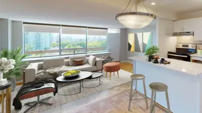 2 Bedroom, 1 Bath suite with spacious sunken living room & formal dining area! Parking spot $185 (op...
