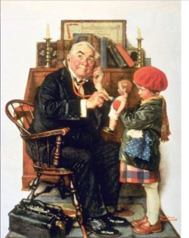 Norman Rockwell Doctor & Doll Limited Collotype Print by Arthur in Arts & Collectibles in City of Toronto - Image 2