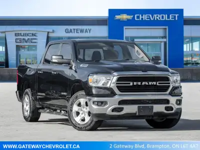 Turn heads and take command of the road in the 2019 RAM 1500 Big Horn, combining bold design, rugged...