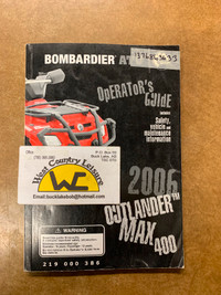 O. CAN AM 219000386 OWNERS MANUAL 06  OUTLANDER/MAX 400 A1