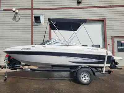 Mercury 4.3L 210 hours Bow and Cockput Cover Bimini Top Depth Finder Fiberglass Liner with Snap in C...