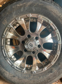 265/65/R17 All-season truck tires on rims