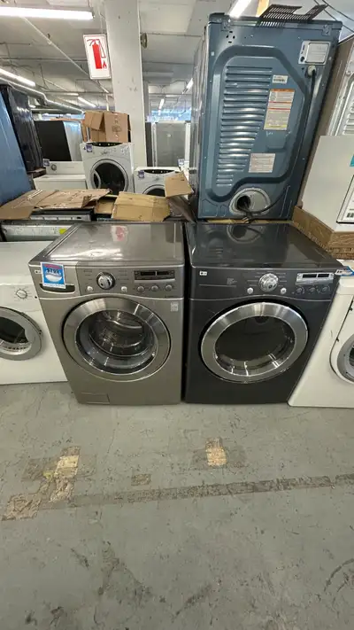 3129- Laveuse Sécheuse LG gris frontale washer dryer frontload, View more